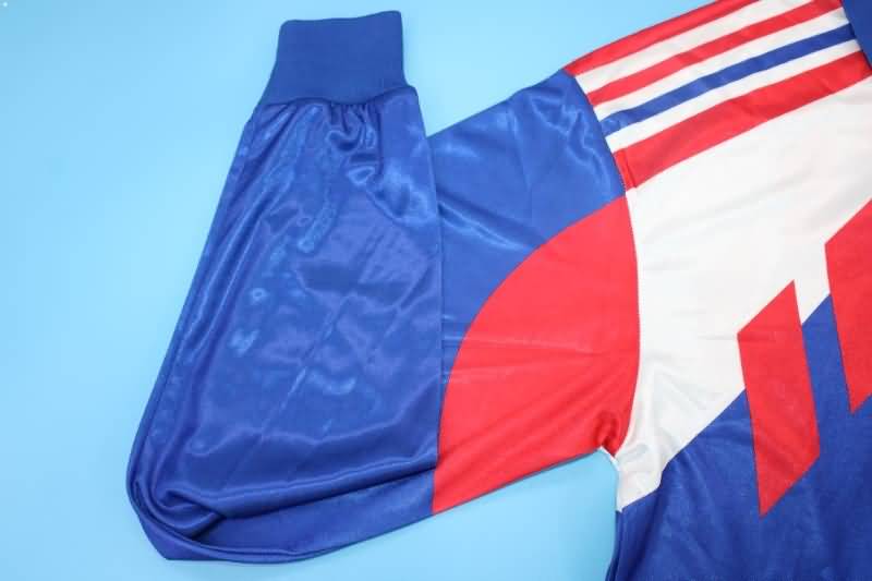 AAA(Thailand) France 1990/92 Home Long Sleeve Retro Soccer Jersey