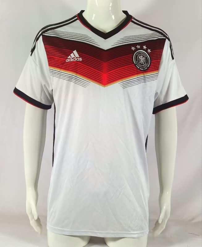 AAA(Thailand) Germany 2014 Home Retro Soccer Jersey 4 Stars