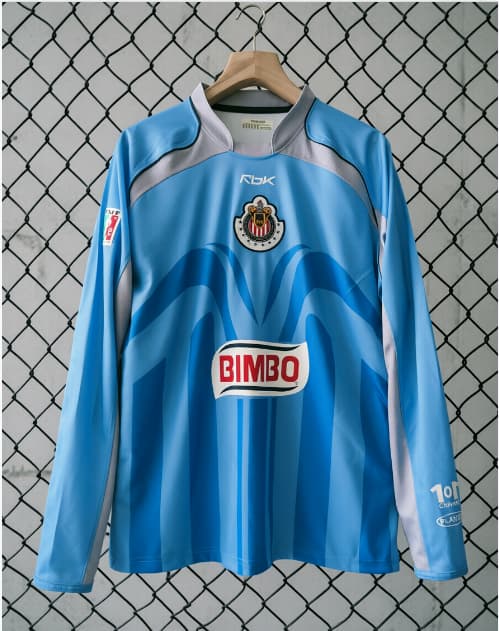AAA(Thailand) Guadalajara 2006/07 Goalkeeper Blue Long Sleeve Retro Soccer Jersey
