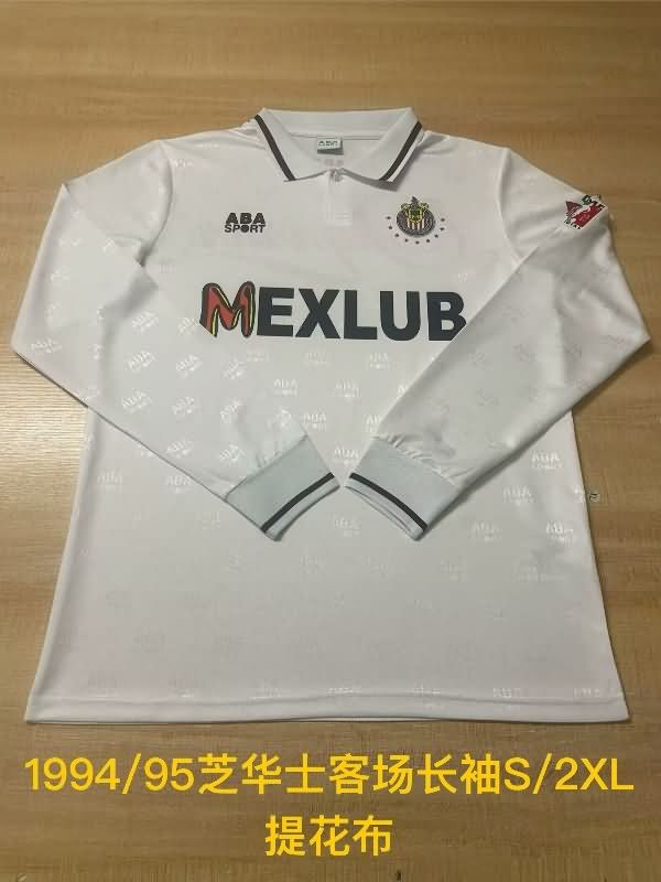 AAA(Thailand) Guadalajara 1994/96 Away Long Sleeve Retro Soccer Jersey