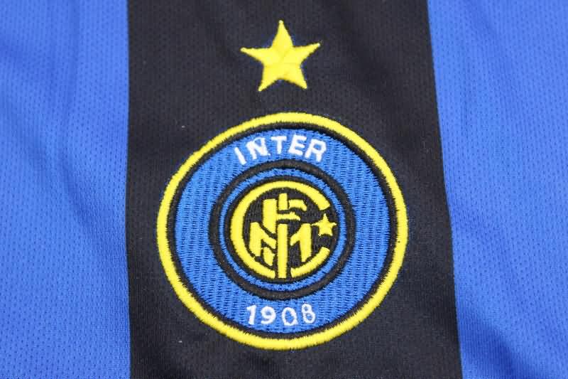 AAA(Thailand) Inter Milan 2004/05 Home Retro Long Sleeve Soccer Jersey