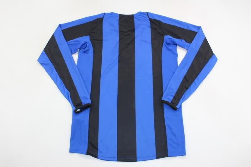 AAA(Thailand) Inter Milan 2004/05 Home Retro Long Sleeve Soccer Jersey