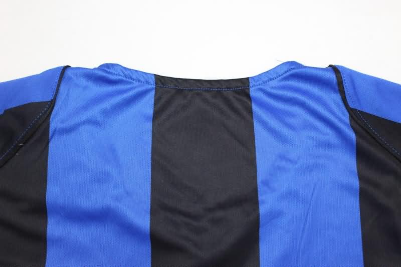 AAA(Thailand) Inter Milan 2004/05 Home Retro Long Sleeve Soccer Jersey