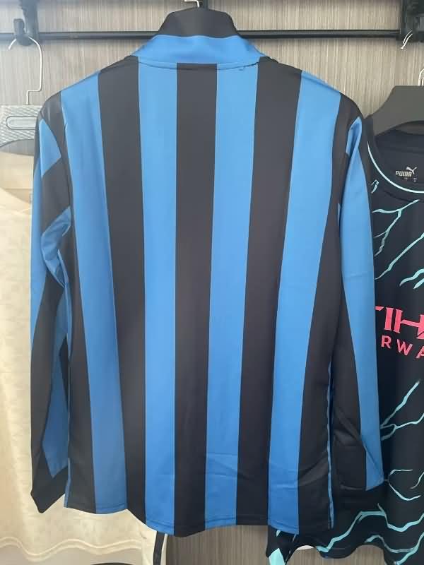 AAA(Thailand) Inter Milan 1988/90 Home Retro Long Sleeve Soccer Jersey