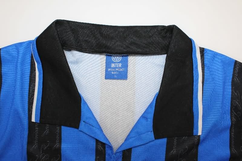 AAA(Thailand) Inter Milan 1996/97 Home Long Sleeve Retro Soccer Jersey