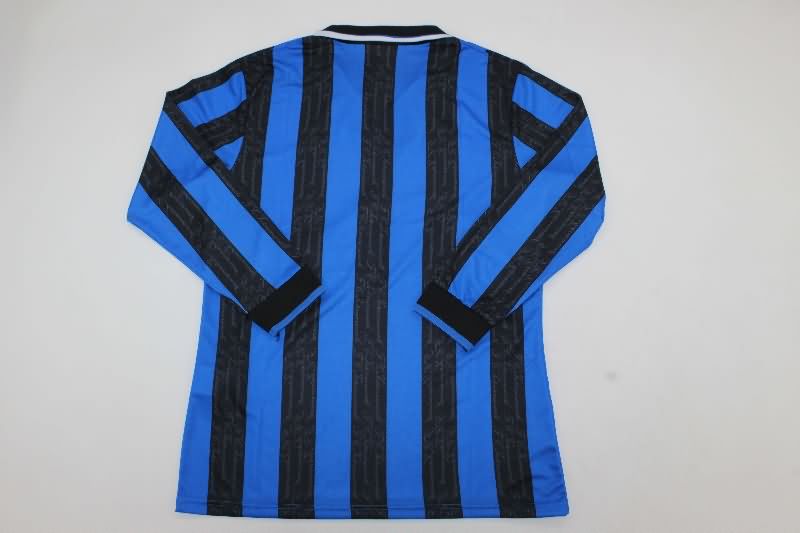AAA(Thailand) Inter Milan 1996/97 Home Long Sleeve Retro Soccer Jersey