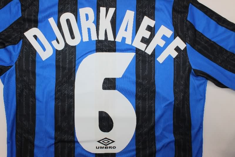 AAA(Thailand) Inter Milan 1996/97 Home Long Sleeve Retro Soccer Jersey