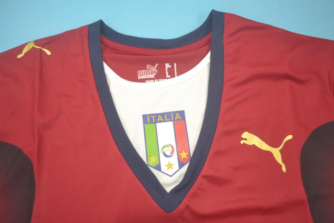 AAA(Thailand) Italy 2006 Goalkeeper Red Retro soccer Jersey