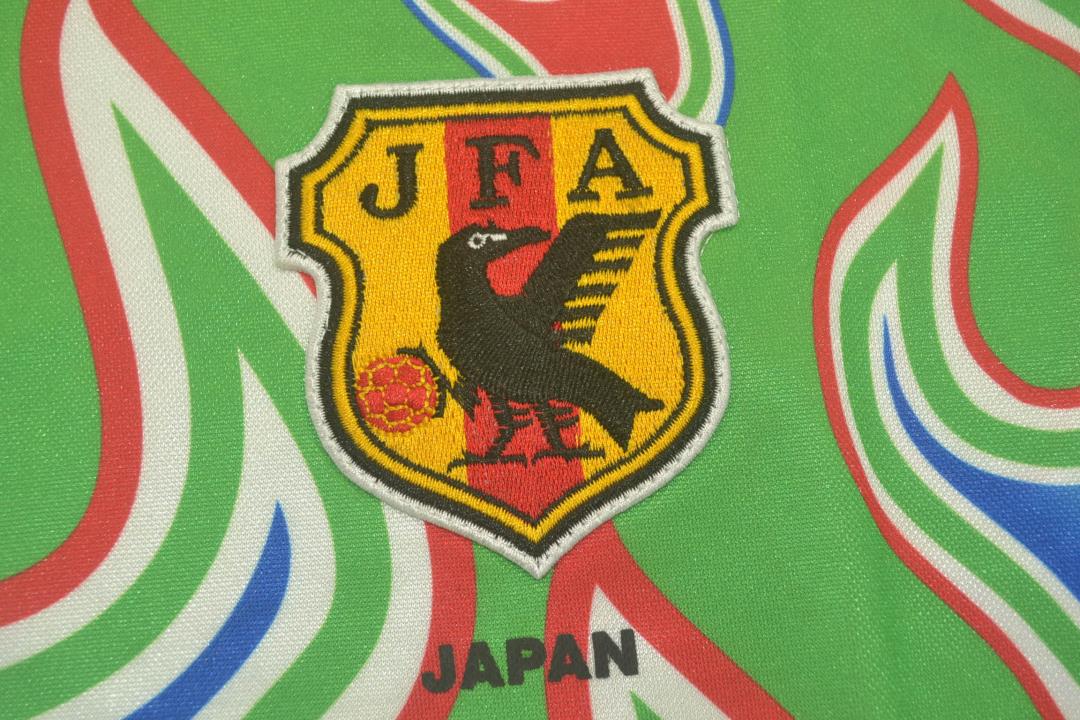 AAA(Thailand) Japan 1998 Goalkeeper Green Retro Soccer Jersey(L/S)