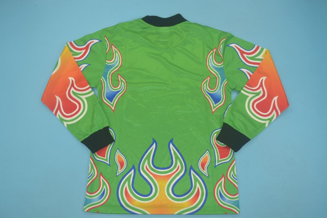 AAA(Thailand) Japan 1998 Goalkeeper Green Retro Soccer Jersey(L/S)