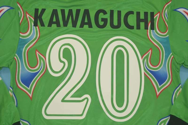 AAA(Thailand) Japan 1998 Goalkeeper Green Retro Soccer Jersey(L/S)