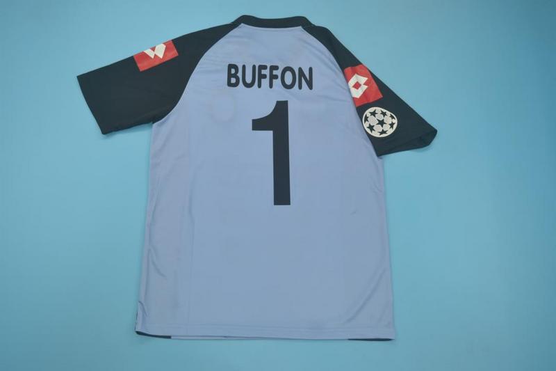 AAA(Thailand) Juventus 2002/03 Goalkeeper Blue Retro Soccer Jersey