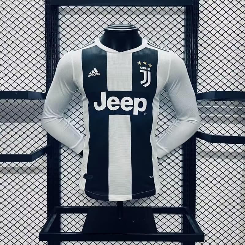AAA(Thailand) Juventus 2018/19 Home Long Sleeve Retro Soccer Jersey (Player)