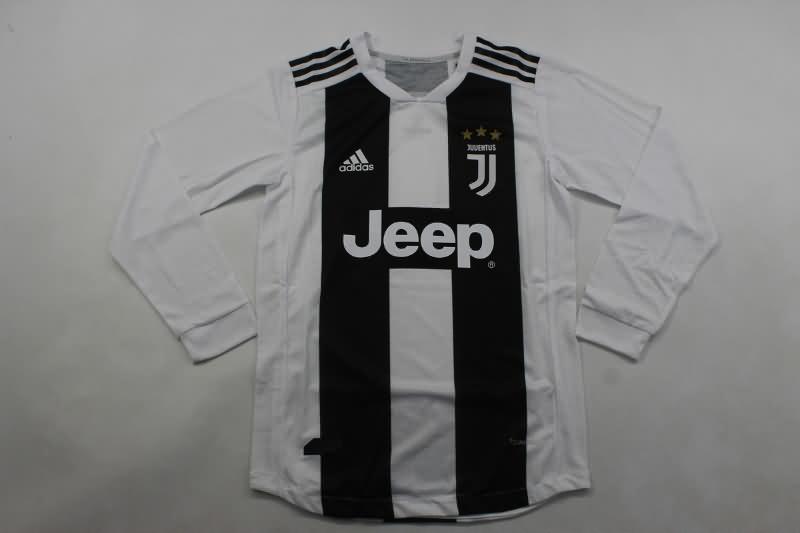 AAA(Thailand) Juventus 2018/19 Home Long Sleeve Retro Soccer Jersey (Player)