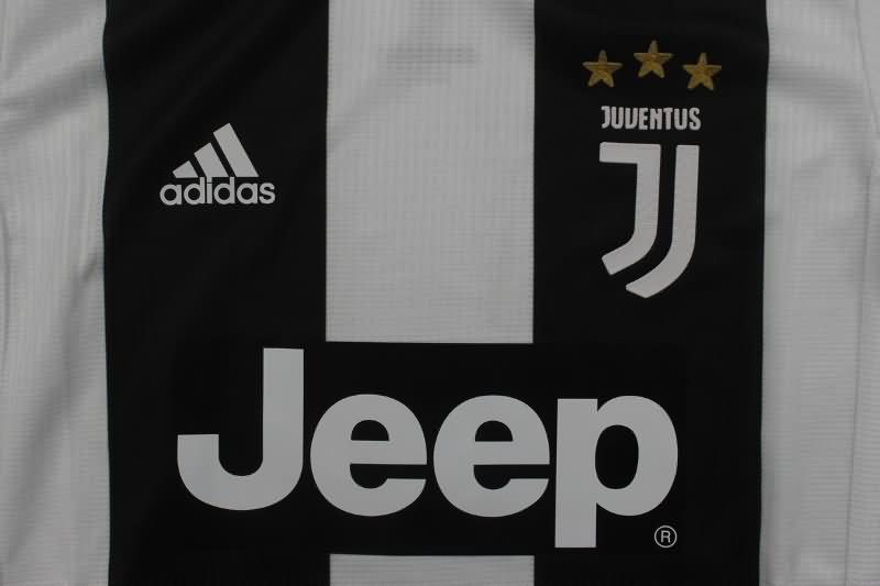 AAA(Thailand) Juventus 2018/19 Home Long Sleeve Retro Soccer Jersey (Player)