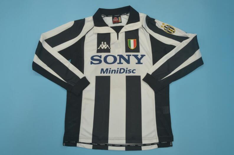 AAA(Thailand) Juventus 1997/98 Home Retro Soccer Jersey(L/S)