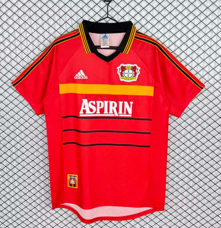AAA(Thailand) Leverkusen 1999/00 Home Retro Soccer Jersey AAA(Thailand) Leverkusen 1999/00 Home Retro Soccer Jersey