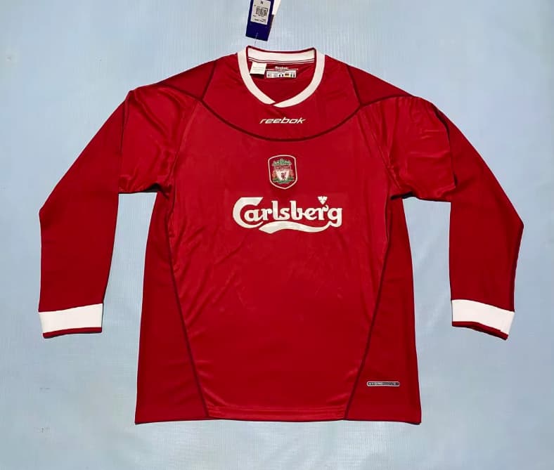 AAA(Thailand) Liverpool 2002/04 Home Long Sleeve Retro Soccer Jersey AAA(Thailand) Liverpool 2002/04 Home Long Sleeve Retro Soccer Jersey