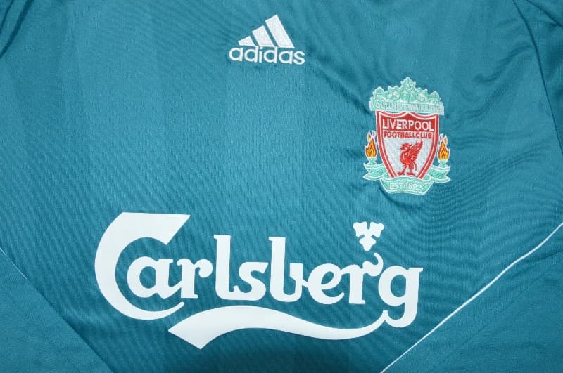 AAA(Thailand) Liverpool 2008/09 Away Long Sleeve Retro Soccer Jersey