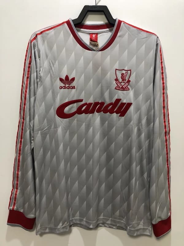 AAA(Thailand) Liverpool 1988/89 Away Long Sleeve Retro Soccer Jersey