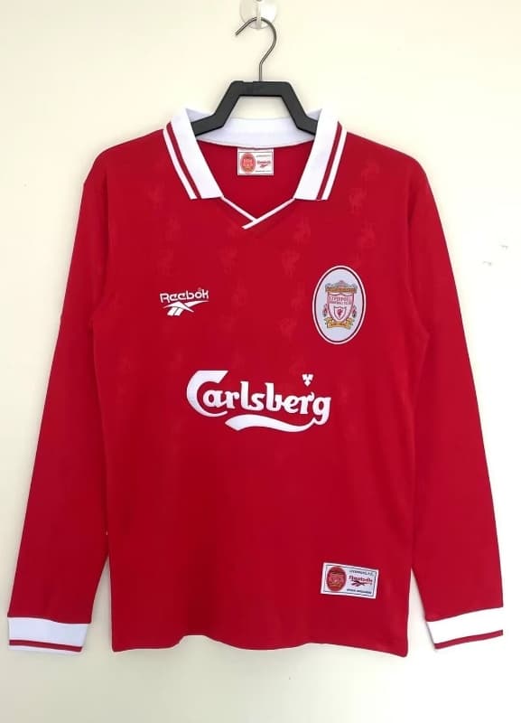 AAA(Thailand) Liverpool 1996/98 Home Long Sleeve Retro Soccer Jersey