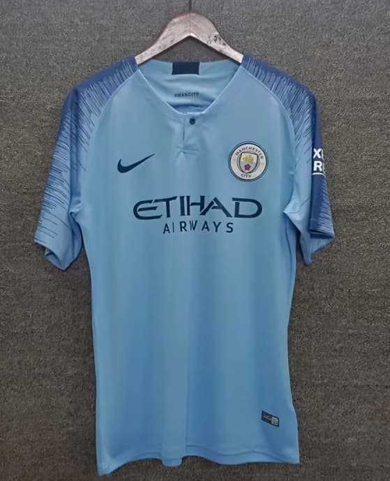 AAA(Thailand) Manchester City 2018/19 Home Retro Soccer Jersey