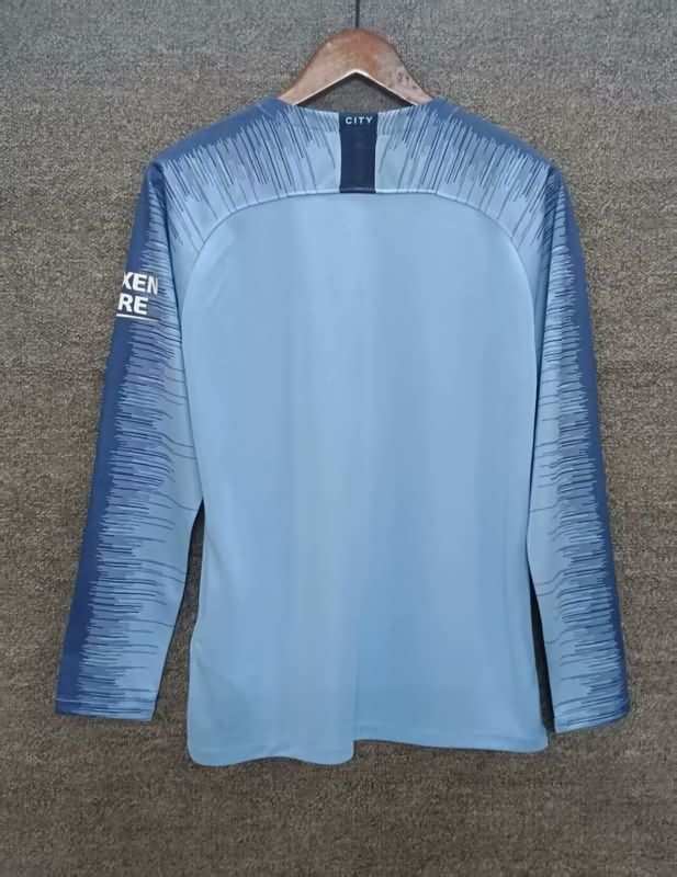 AAA(Thailand) Manchester City 2018/19 Home Long Sleeve Retro Soccer Jersey