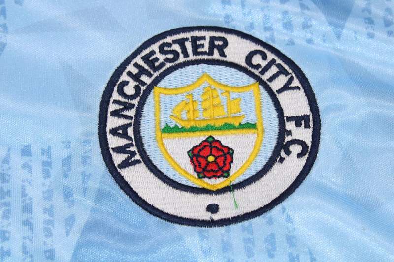 AAA(Thailand) Manchester City 1988/90 Home Retro Soccer Jersey