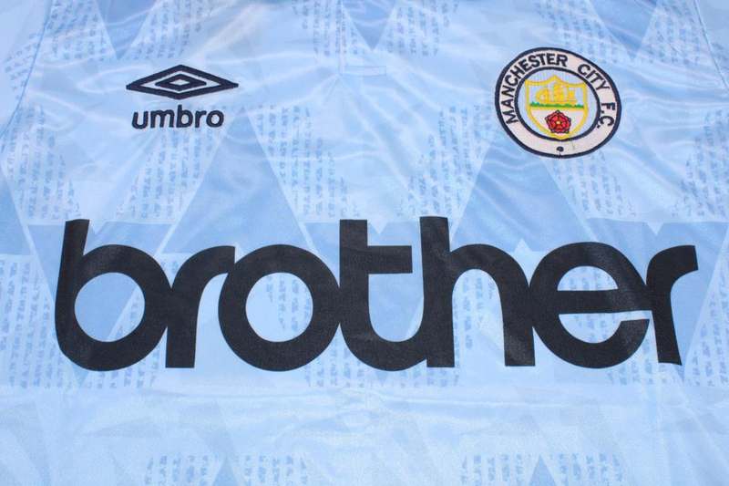 AAA(Thailand) Manchester City 1988/90 Home Retro Soccer Jersey