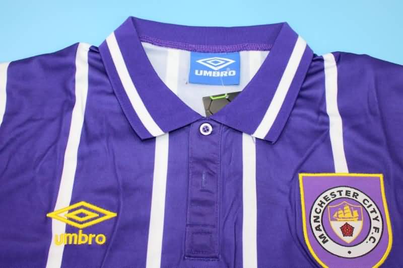 AAA(Thailand) Manchester City 1992/94 Away Retro Soccer Jersey