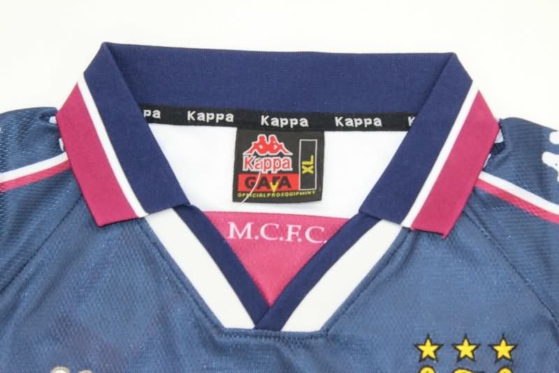 AAA(Thailand) Manchester City 1997/98 Away Long Sleeve Retro Soccer Jersey