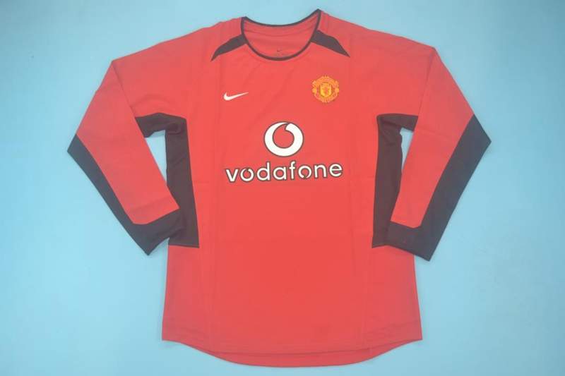AAA(Thailand) Manchester United 2002/04 Home Retro Soccer Jersey(L/S)
