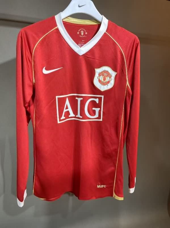 AAA(Thailand) Manchester United 2006/07 Home Long Retro Soccer Jersey(Player)