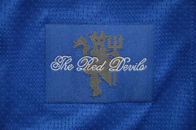 AAA(Thailand) Manchester United 2007/08 Goalkeeper Blue Retro Soccer Jersey