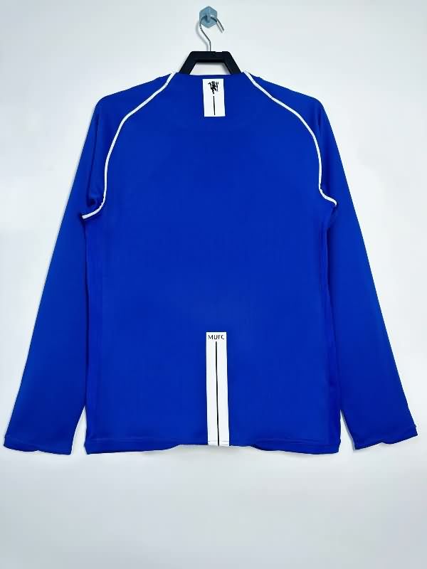 AAA(Thailand) Manchester United 2007/08 Goalkeeper Blue LS Retro Soccer Jersey