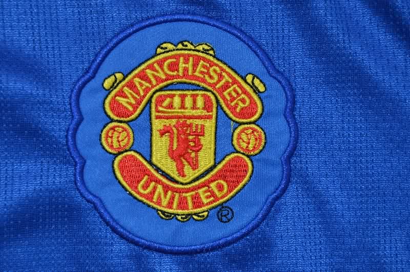 AAA(Thailand) Manchester United 2007/08 Goalkeeper Blue LS Retro Soccer Jersey