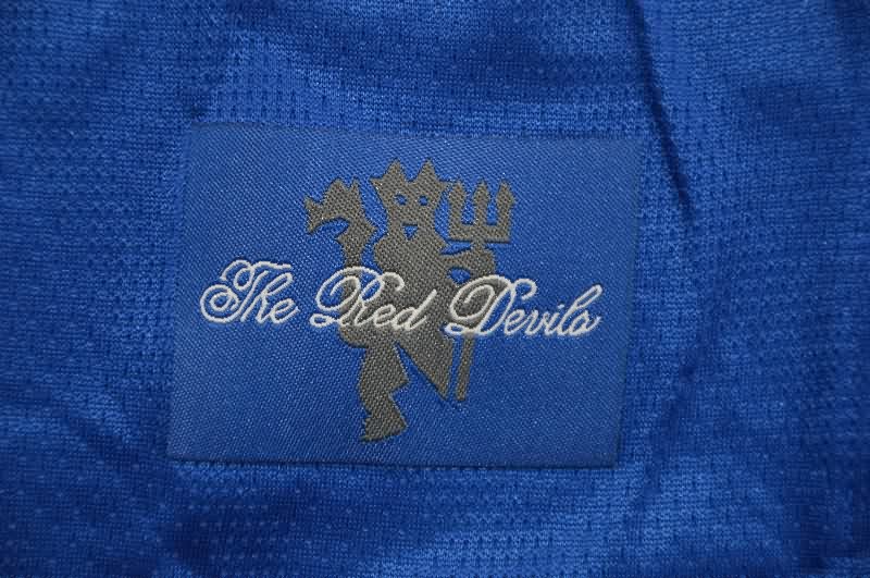 AAA(Thailand) Manchester United 2007/08 Goalkeeper Blue LS Retro Soccer Jersey