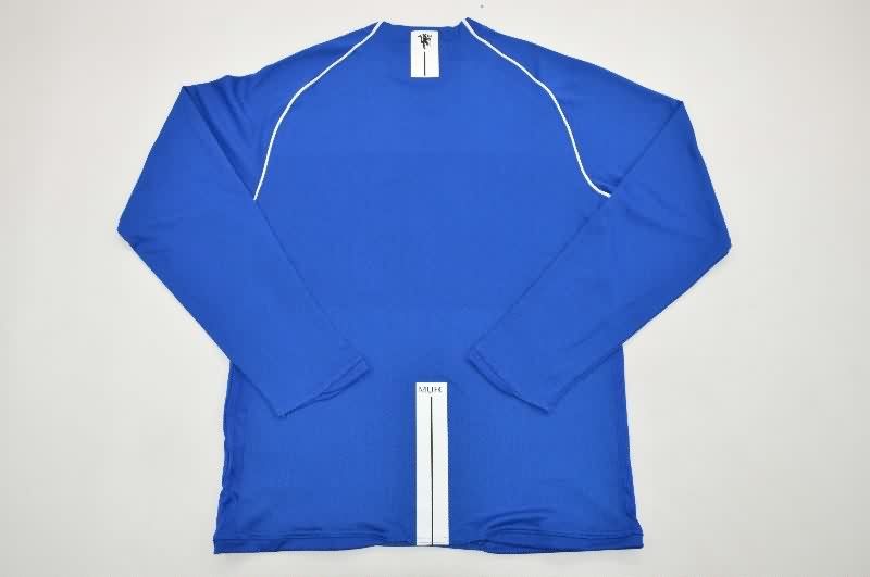 AAA(Thailand) Manchester United 2007/08 Goalkeeper Blue LS Retro Soccer Jersey