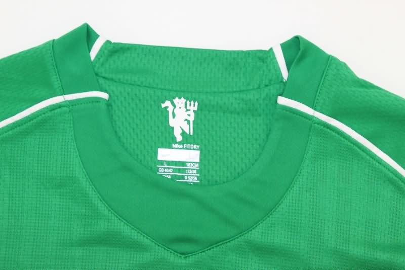 AAA(Thailand) Manchester United 2007/08 Goalkeeper Green Long Retro Soccer Jersey