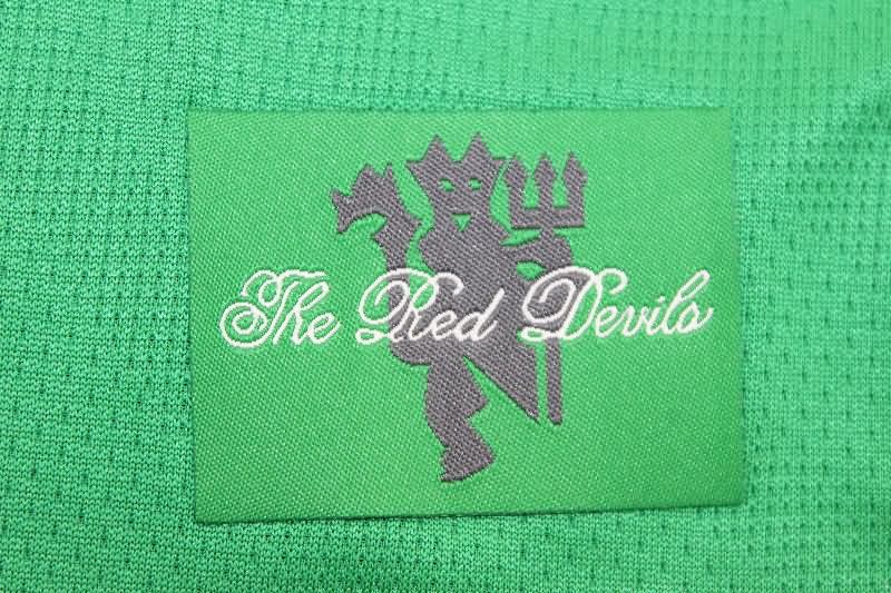 AAA(Thailand) Manchester United 2007/08 Goalkeeper Green Long Retro Soccer Jersey