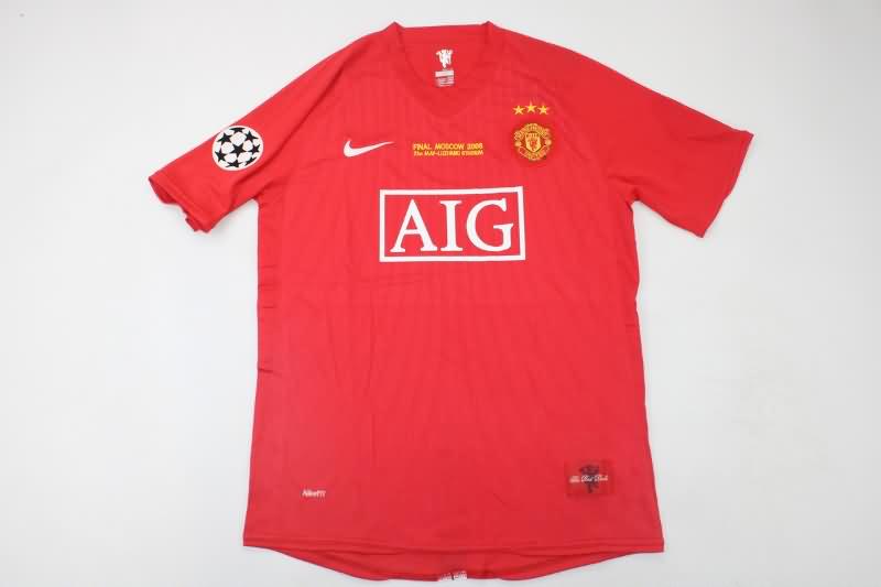 AAA(Thailand) Manchester United 2007/08 Home Final Jersey 3 Stars