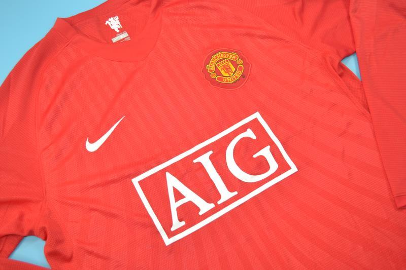 AAA(Thailand) Manchester United 2007/09 Home Retro Jersey(L/S)