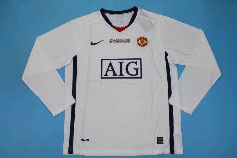 AAA(Thailand) Manchester United 2008/09 Away Final Retro Soccer Jersey(L/S)