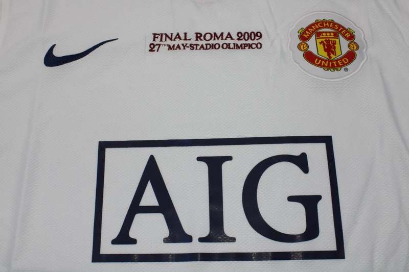AAA(Thailand) Manchester United 2008/09 Away Final Retro Soccer Jersey(L/S)