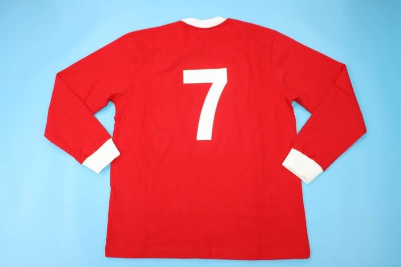 AAA(Thailand) Manchester United 1963 Home Long Slevee Retro Soccer Jersey