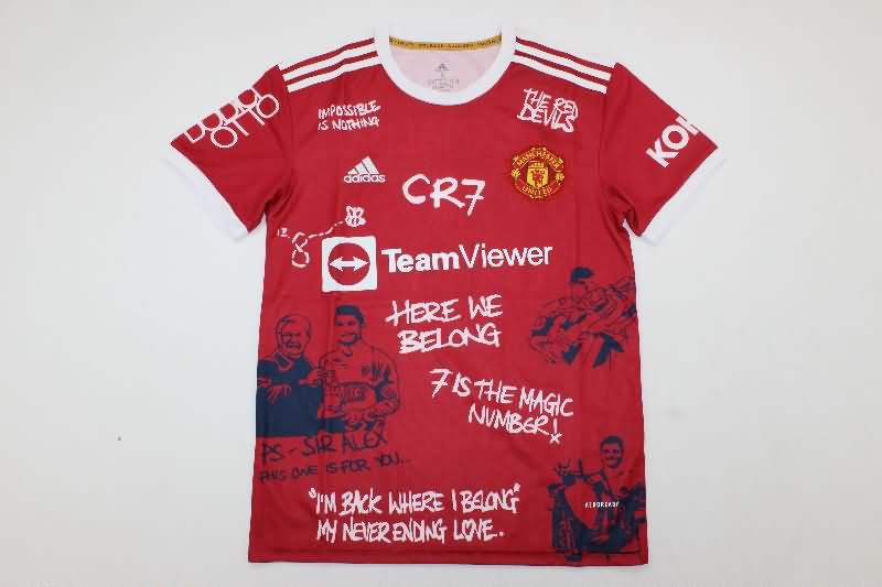 AAA(Thailand) Manchester United 2021/22 Home Special Retro Soccer Jersey