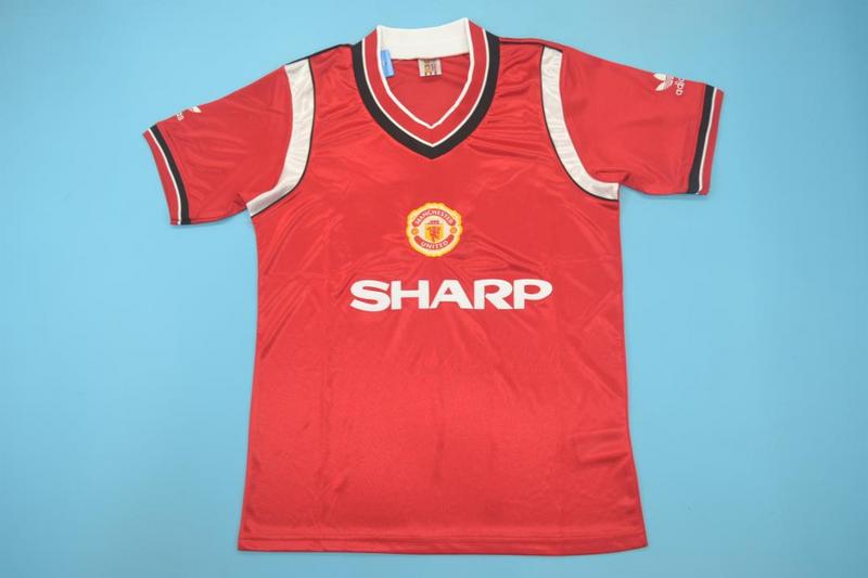 AAA(Thailand) Manchester United 1984/86 Home Retro Soccer Jersey