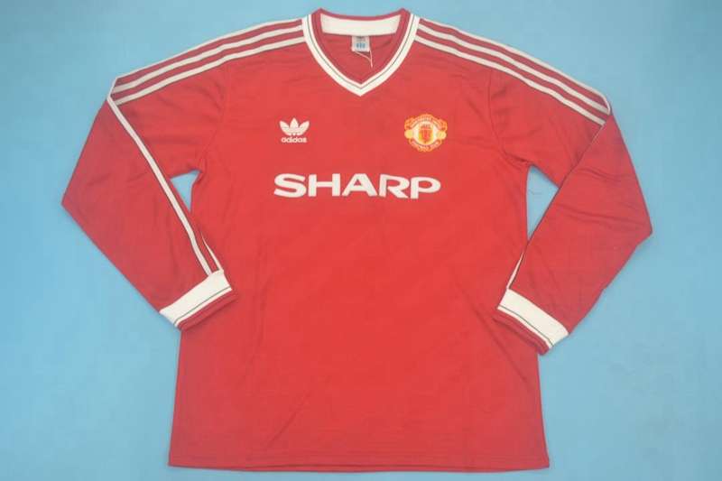 AAA(Thailand) Manchester United 1986/88 Home Retro Jersey(L/S)