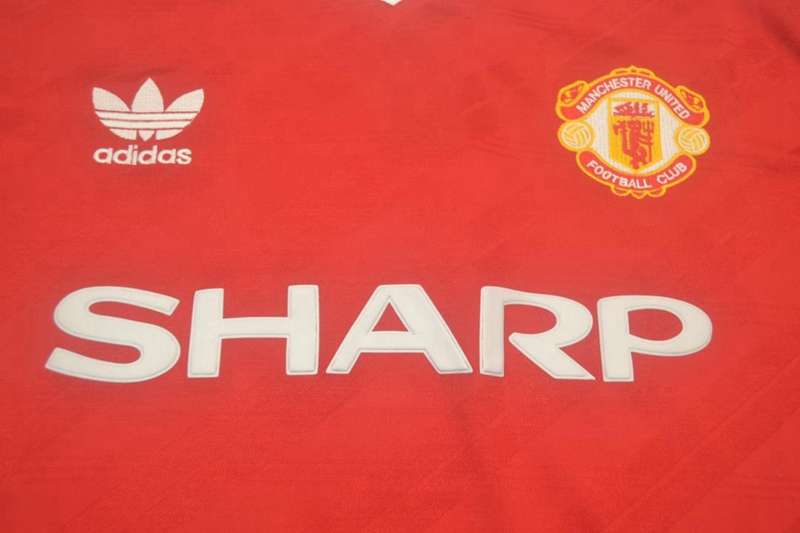 AAA(Thailand) Manchester United 1986/88 Home Retro Jersey(L/S)