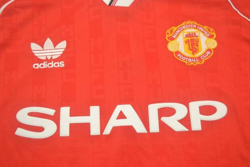 AAA(Thailand) Manchester United 1988/90 Home Retro Soccer Jersey